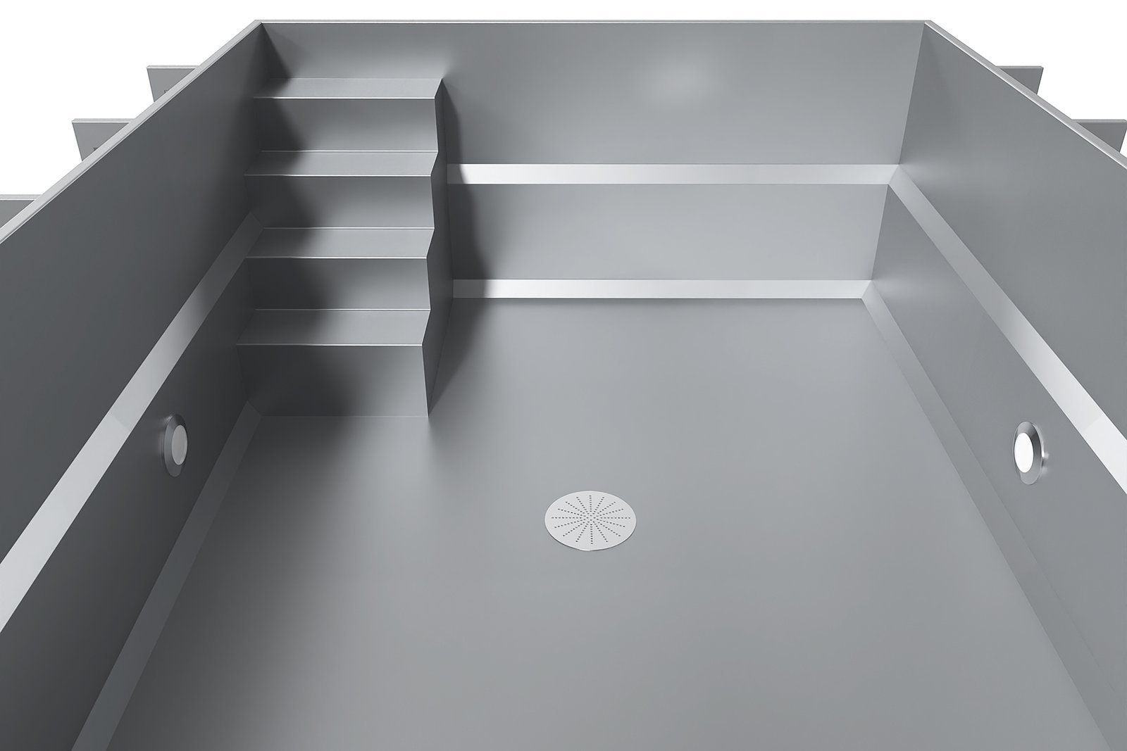 Piscine en acier inoxydable INOX avec skimmer – Image 2