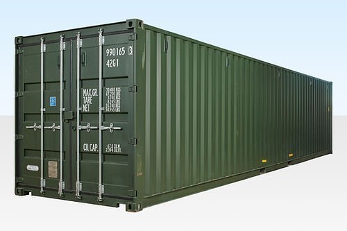 Container Maritime 40 Pieds 1er voyage Vert (RAL 6007) – Image 3