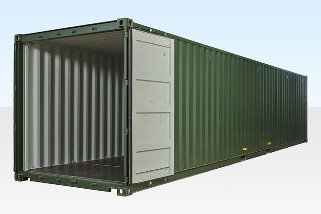 Container Maritime 40 Pieds 1er voyage Vert (RAL 6007)