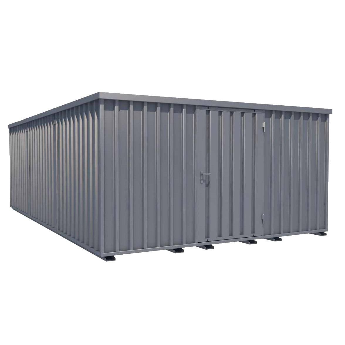 Conteneur de stockage de pneus XXL H 2445 x L 4100 x P 6300 mm Porte à un vantail en façade