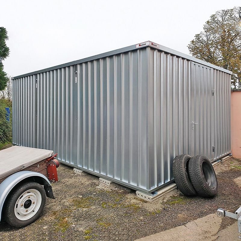 Conteneur de stockage de pneus XXL H 2445 x L 4100 x P 6300 mm Porte à un vantail en façade – Image 5