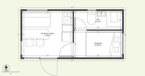 Chalet mobile sur roues avec salle de bain et cuisine 17 m² – 6×2,9 m – Image 11