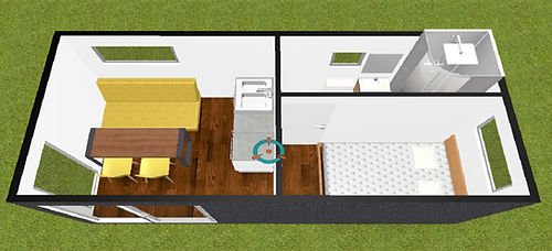 Chalet mobile sur roues avec salle de bain et cuisine 17 m² – 6×2,9 m – Image 10