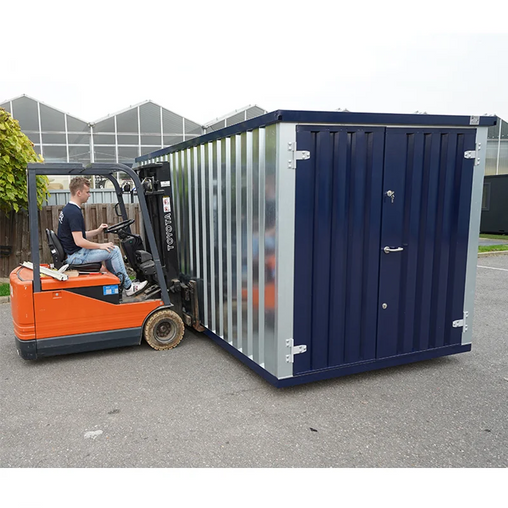 Conteneur démontable bleu acier 3 x 2 mètres – avec double porte – Image 3
