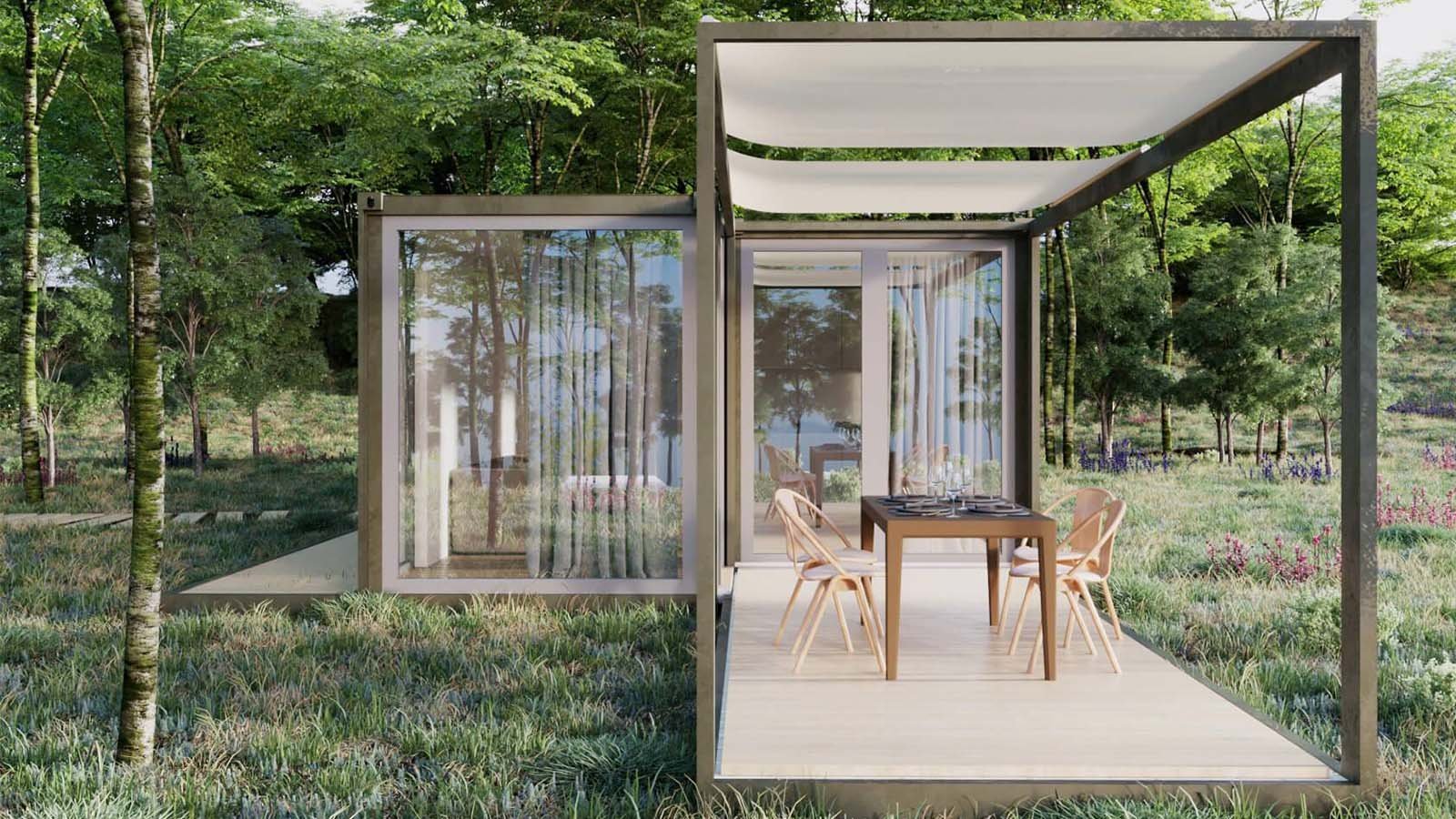 Maison en container d'expédition de 40 pieds de long – Image 4