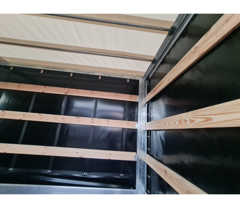 Remorque porte-voitures 620 x 210 x 240 cm avec rideaux coulissants sur 2 côtés, poids total autorisé en charge jusqu'à 3 500 kg, transporteur universel – Image 6