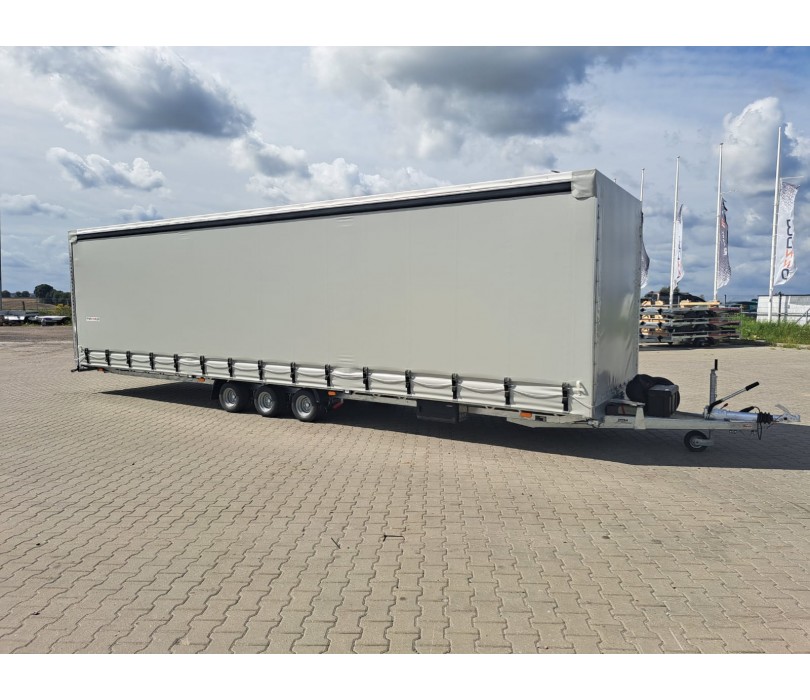 Remorque porte-voitures STIM avec rideau coulissant, PTAC 3500 kg, avec treuil électrique