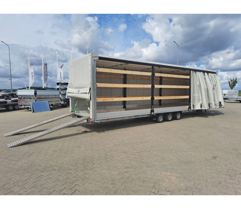 Remorque porte-voitures STIM avec rideau coulissant, PTAC 3500 kg, avec treuil électrique – Image 9